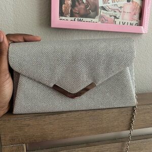Elegant Silver Clutch Bag